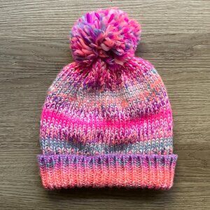 L/XL The Children's Place Fleece Lined Knit Pom-Pom Winter Hat